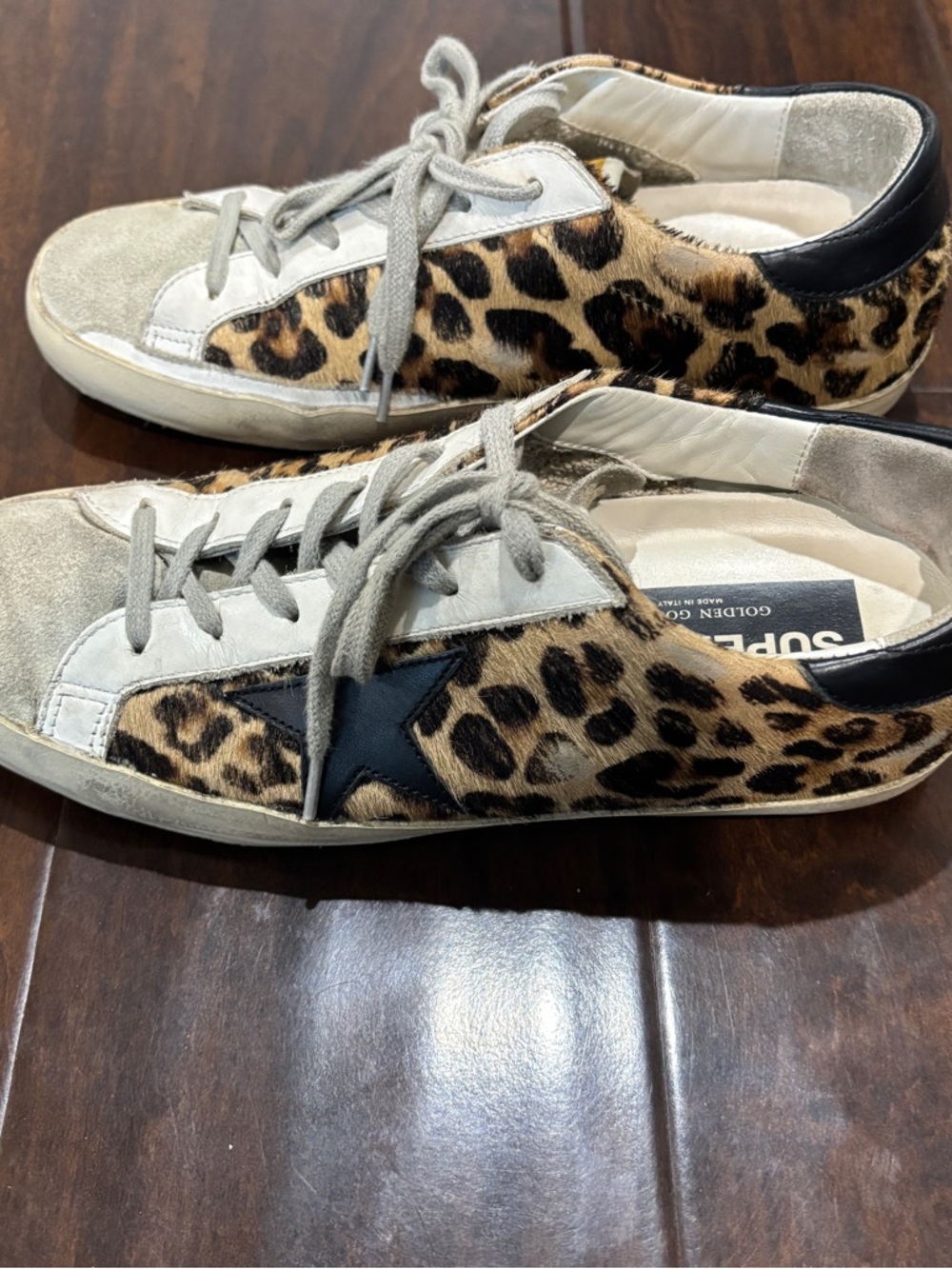Golden Goose Women's Super-Star in leopard print leather - Picture 8 of 14